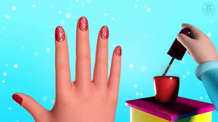 Learn Colors with Surprise Nail Arts 3D _ Learning vegetables Name to Kids