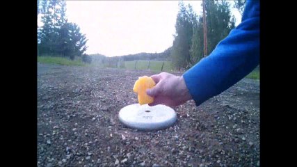 CRUSHED IT. CANDLE THAT LOOKS LIKE A CREAM CICLE T-SHIRT.