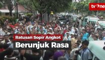 Ratusan Sopir Angkot Protes Tutupnya Akses Jalan Tanah Abang