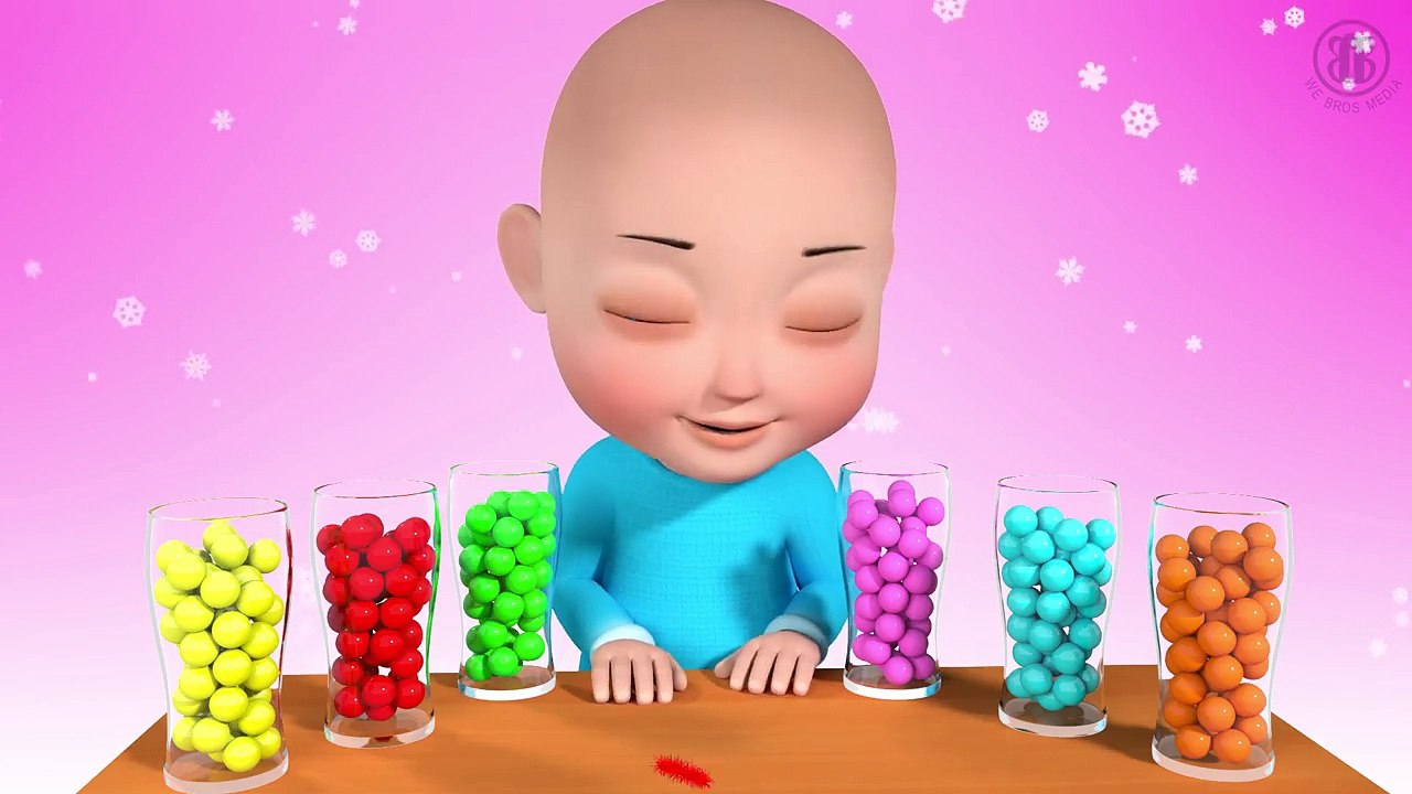 BABY FACE COLOR Change with Magical Gumball Lollipop _ LEARN COLOURS 3D Finger F