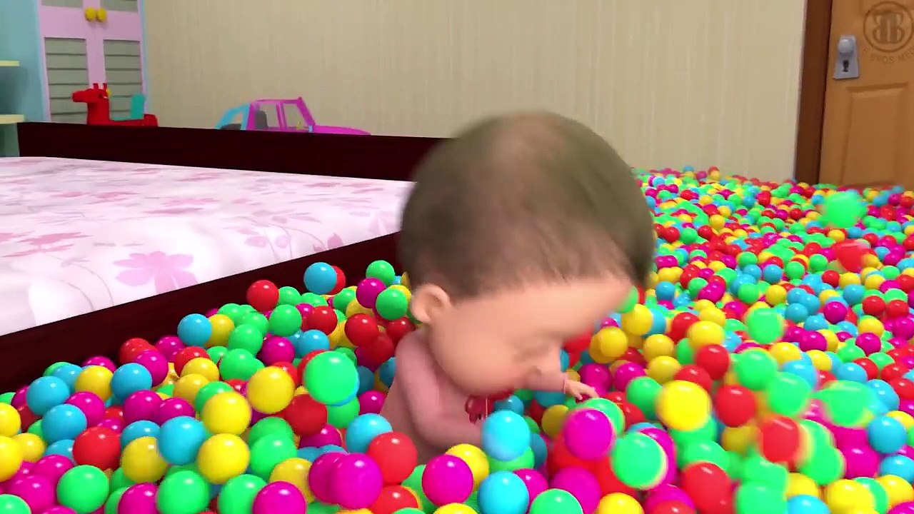 Five Little Babies Jumping on the Bed - Nursery BABY SONG for Children _ 3D Anim
