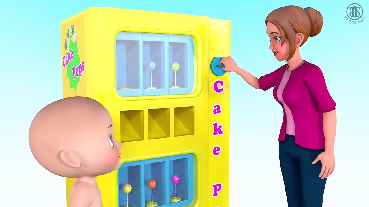 Learn Colors with 3D Baby Cake Pop Candy - Colours for Kids Children