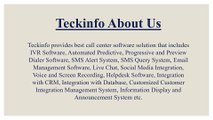 Teckinfo Solutions Pvt Ltd | Call Center Software Solutions