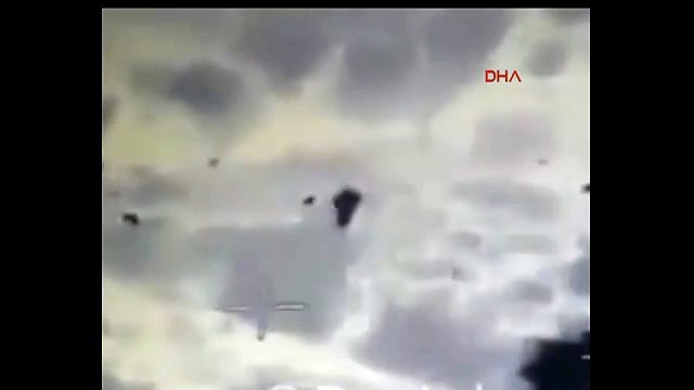 Afrin'de YPG'li teröristlerin ateş altına alınma anları