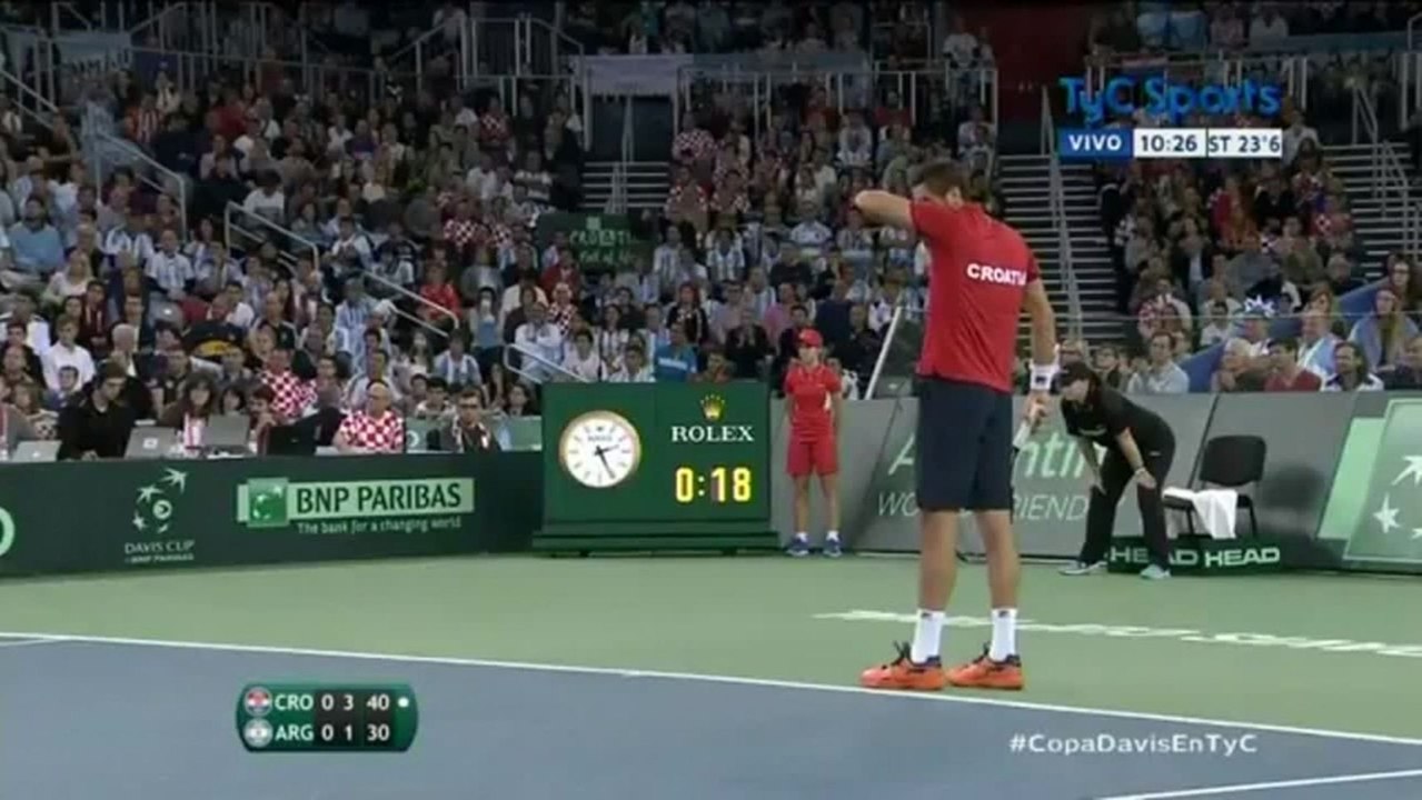 Del Potro recogepelotas