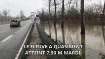 La Garonne en crue à Marmande (47)