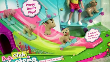 Barbie Doll Club Chelsea Puppy Skateboard & Ramp Dolls for Girls by Funtoys Chan