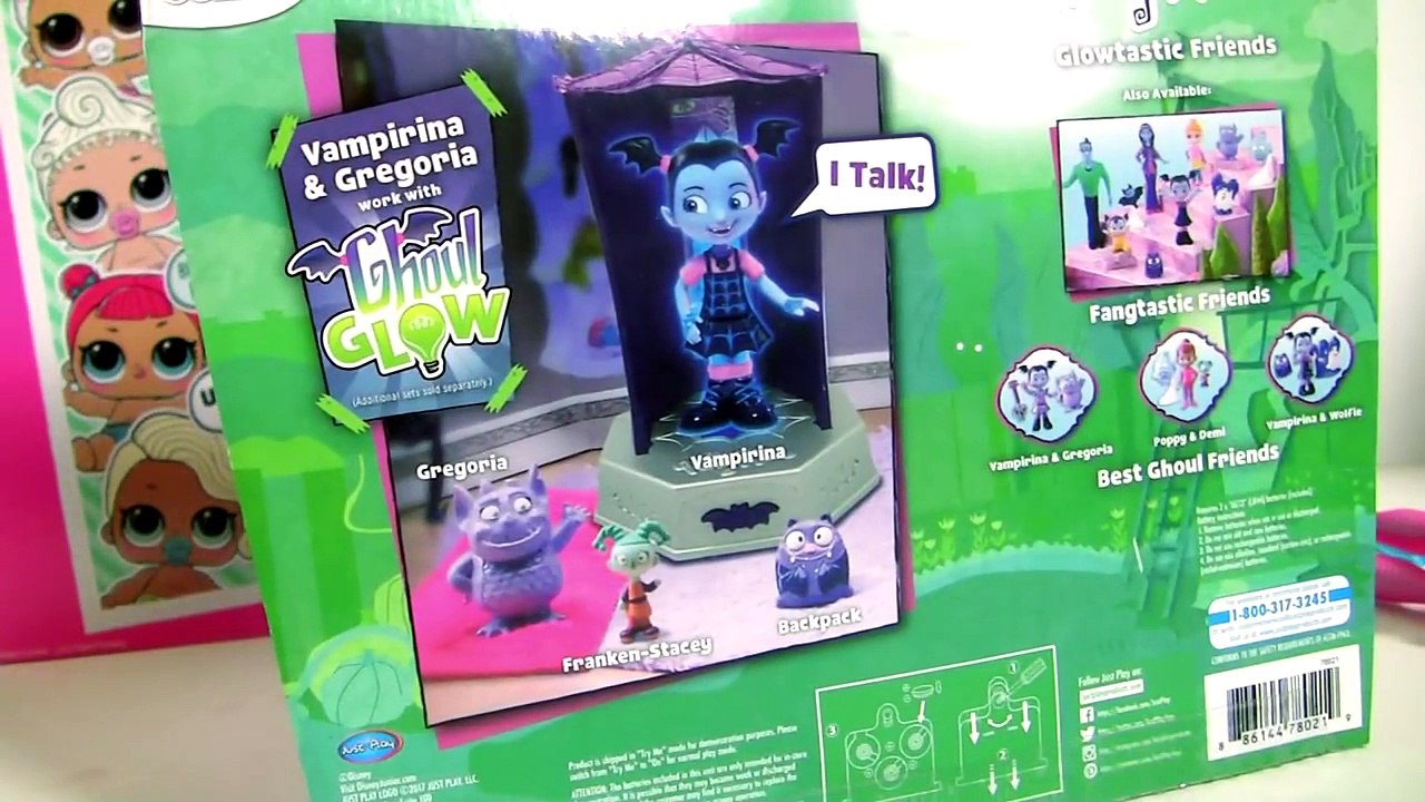 Disney Vampirina Glowtastic Friends Ghoul Glow Light Up Talking Toys with Backpa