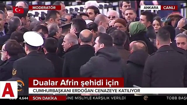 Kahraman şehidimiz Mustafa özalkan son yolculuğuna uğurlanıyor... Törene Cumhurbaşkanı Erdoğan�da katıldı