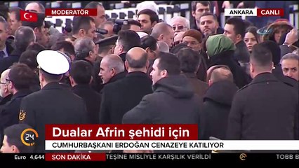 Afrin şehidimiz Mustafa özalkan'a veda... Törene Cumhurbaşkanı Erdoğan'da katıldı