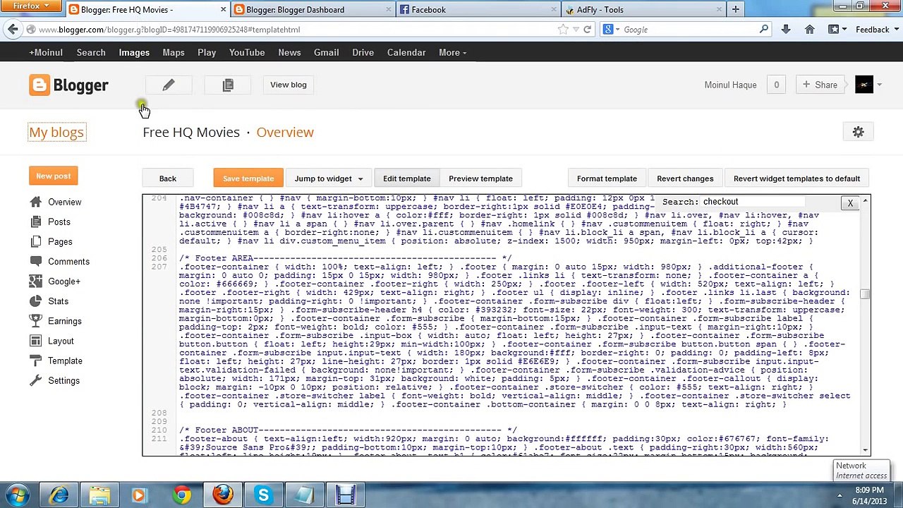 How to add Full Page Script in Website with Adfly