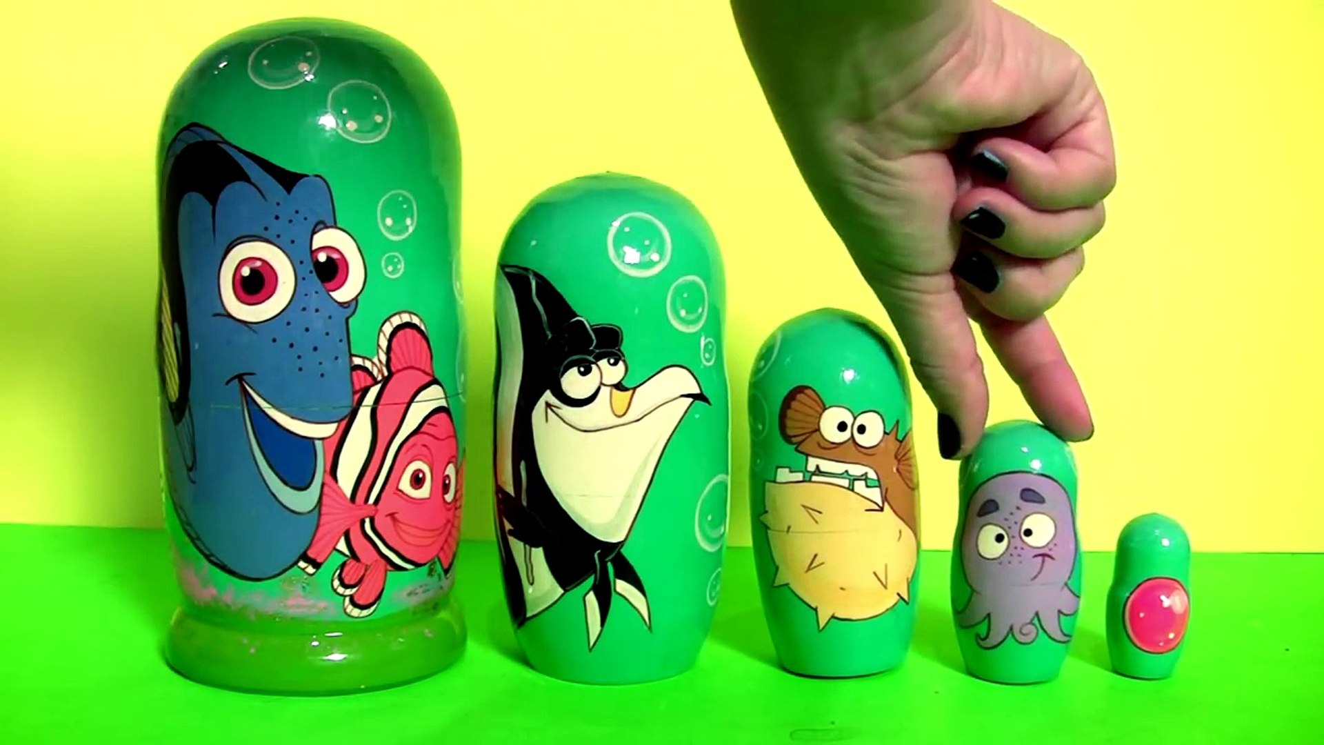 ⁣Disney Finding Nemo Dory Stacking Cups Nesting Toys Surprise Secret Life of Pets