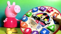 Learn Number Shapes Colors with Disney Mickey Mouse Clubhouse Wooden Clock Hands