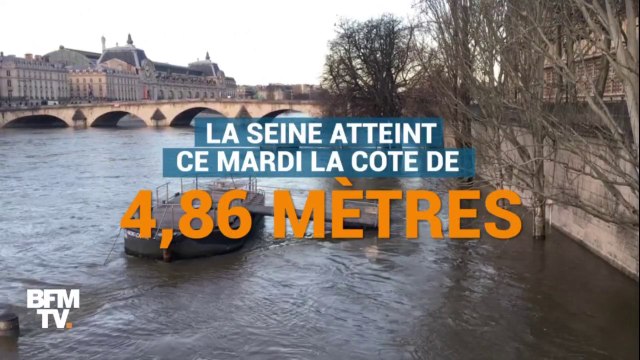 Crue à Paris: la Seine n'a pas fini de grimper