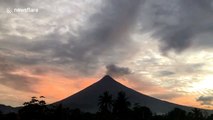 Time-lapse footage shows Philippine volcano spewing lava