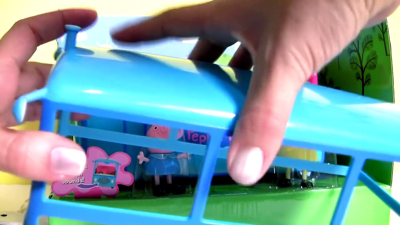 Peppa Pig School Bus Toy Review with Miss Rabbit 2016 - Cerdita Peppa Pig Autobú