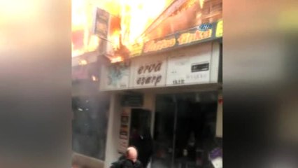 Yangından Çığlık Çığlığa Böyle Kaçtılar