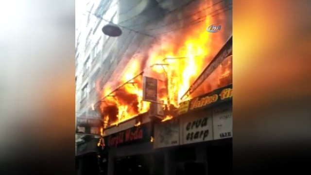 Yangından çığlık çığlığa böyle kaçtılar