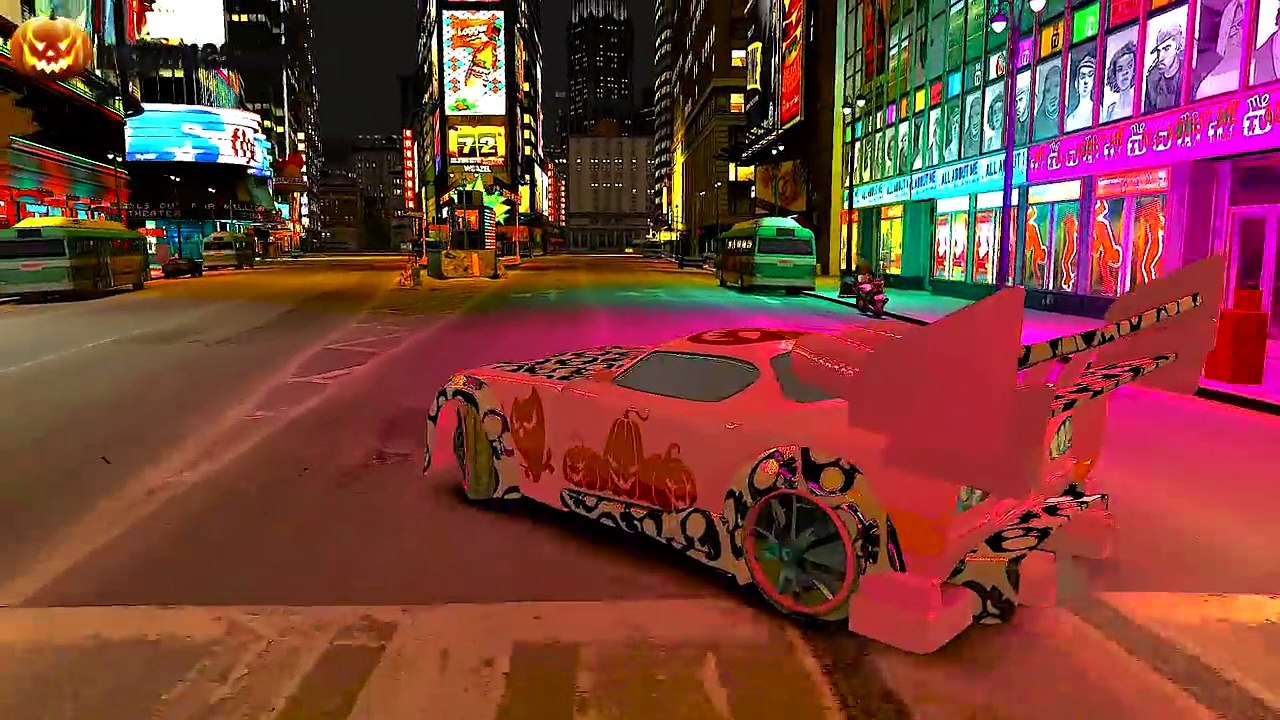 Halloween Disney car Boost & Vampire Lightning McQueen Faith Ramp Children Songs Nursery Rhymes