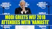 PM Modi in Davos : Greets attendees with 'Namaste' , Watch Video | Oneindia News