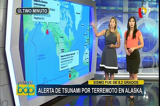 Alaska: alerta de tsunami tras terremoto de magnitud 8.2