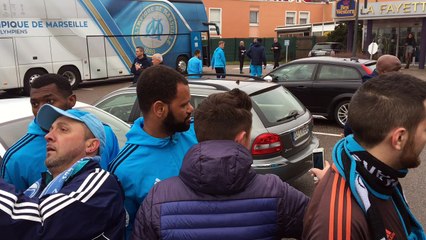 COUPE DE FRANCE SAS EPINAL OLYMPIQUE MARSEILLE Les joueurs de l'OM à la rencontre des supporters