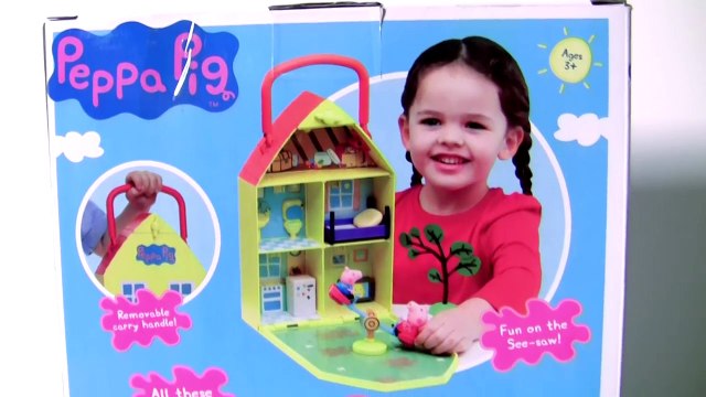 Peppa's Home & Garden Playset Carrying Case with See-Saw Piggy George ❤ NEW ❤ Pe