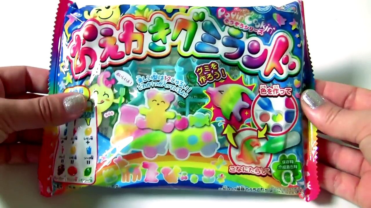 Learn COLORS Popin' Cookin' Animals Gummy Candy Rainbow グミランド Oekaki Gummi by Kr