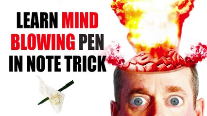 Learn Pen Through Note Magic Trick!