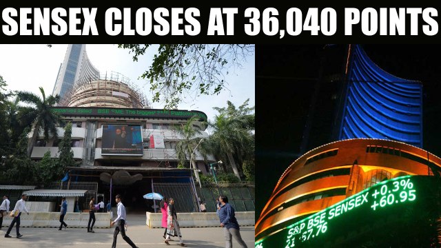Sensex touches record high of 36,040, Nifty closes at 11,000 mark | Oneindia News