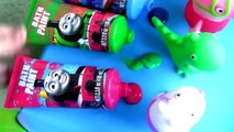 Learn Colors Paw Patrol Bathtime Paint Slide with Peppa Pig Fingerpaint by Funto