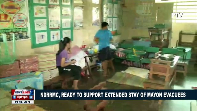 NDRRMC, ready to support extended stay of Mayon evacuees