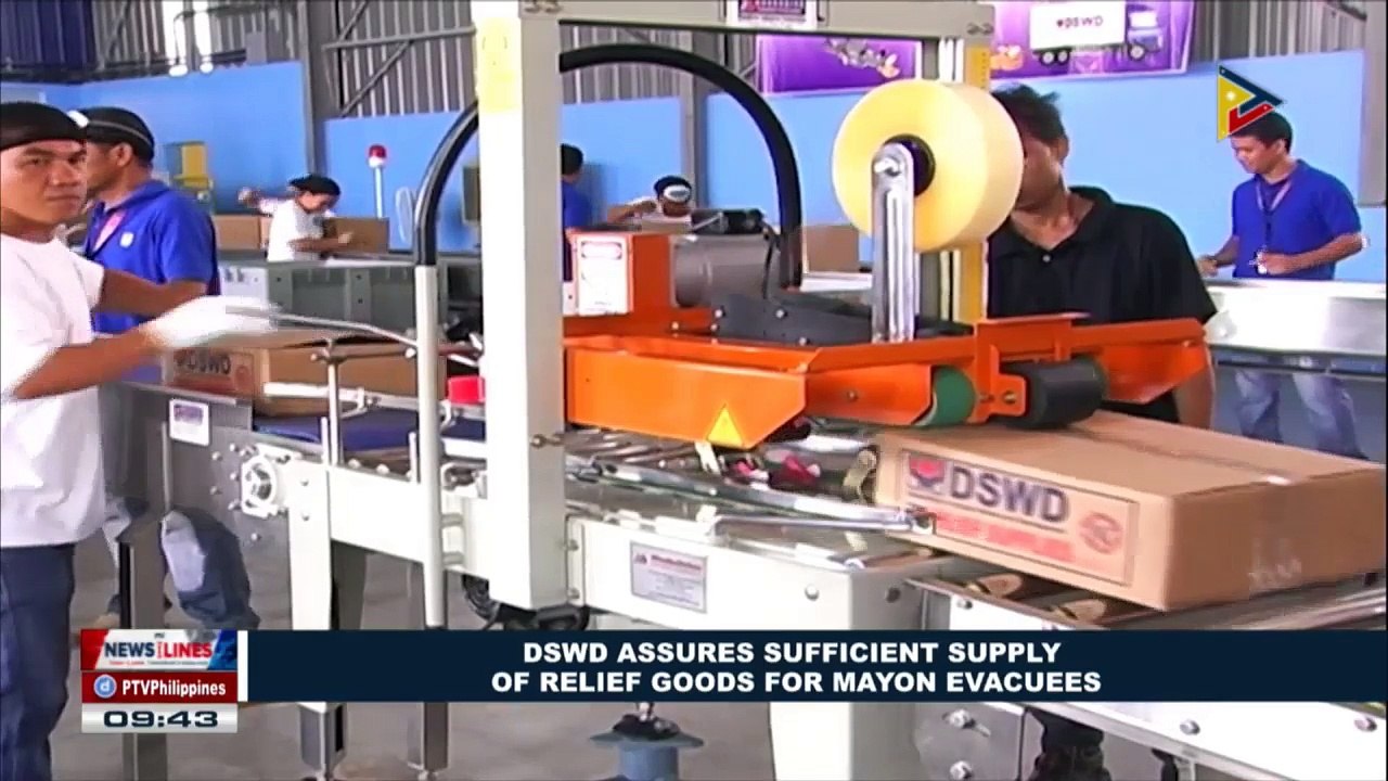 DSWD assures sufficient supply of relief goods for Mayon evacuees
