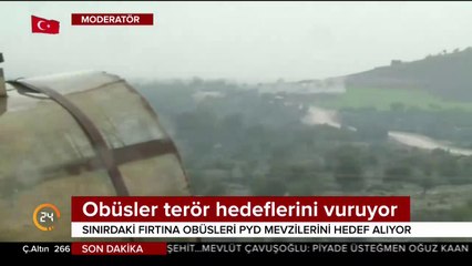 Obüsler terör hedeflerini vuruyor