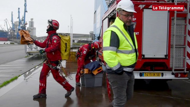 Lorient. Les pompiers du Grimp en manoeuvre à Kergroise
