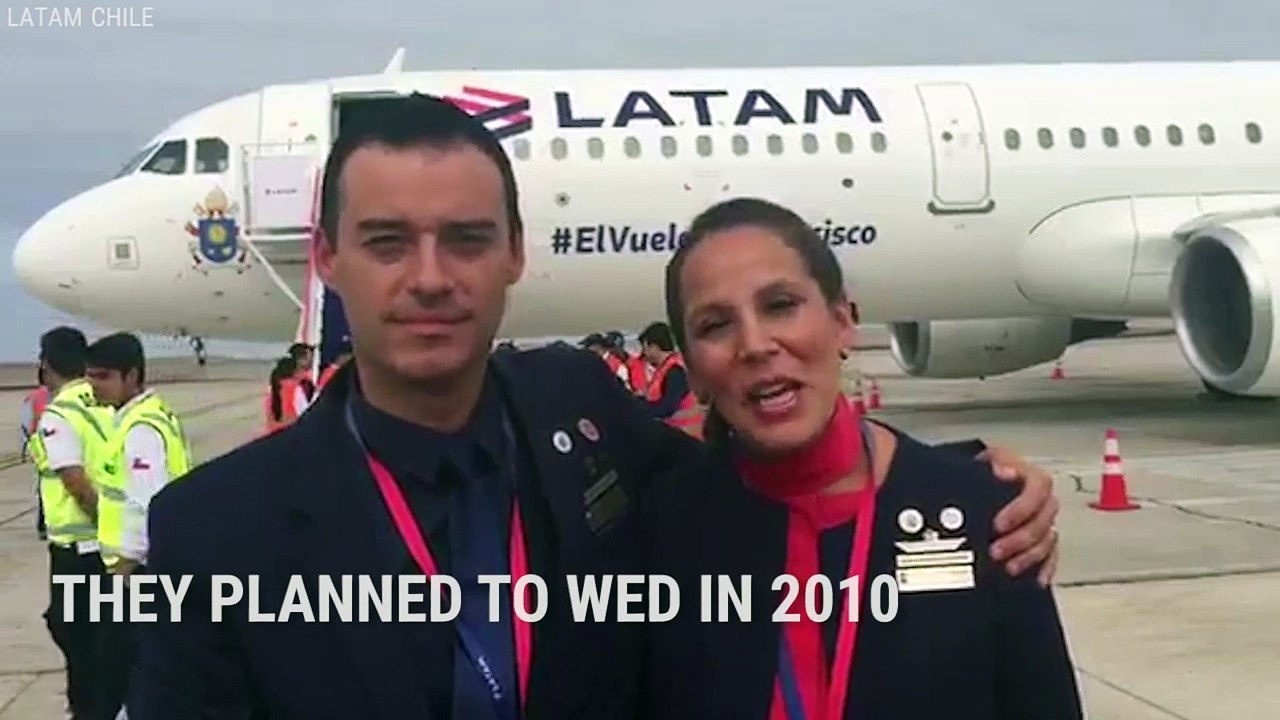 Pope Marries Couple Mid-Flight
