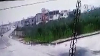 Reyhanlı'ya düşen roket saniye saniye kamerada