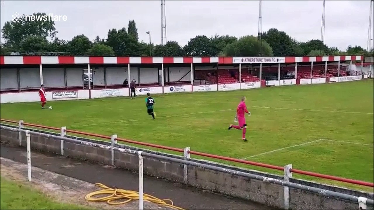 This is what happens when you have the Pink Panther in goal