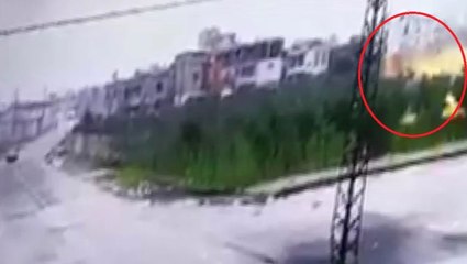 Reyhanlı'ya Düşen Roket Saniye Saniye Kamerada
