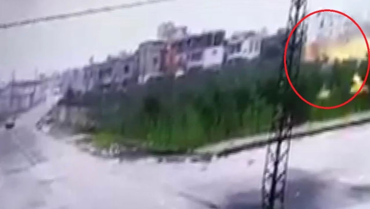 Reyhanlı'ya Düşen Roket Saniye Saniye Kamerada