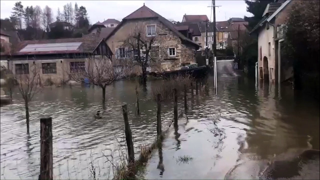 Arbois  : des jardins et caves autour de la Cuisance toujours inondés