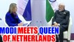PM Modi meets Queen Maxima of Netherlands on the side lines of WEF 2018, Watch | Oneindia News