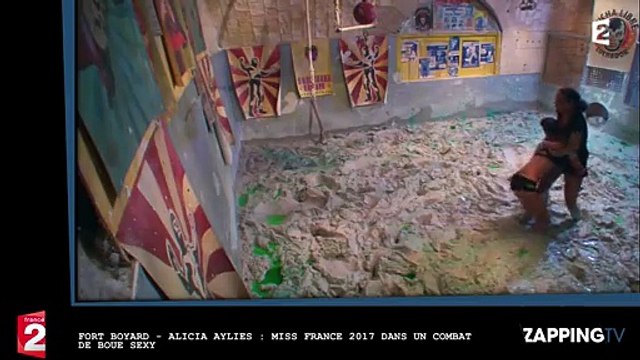 Fort Boyard - Alicia Aylies - Miss France 2017 se lance dans un combat de boue sexy