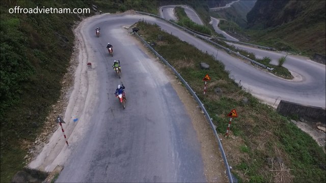 Vietnam Dirt Bike Tours To Ha Giang & Northeast Vietnam January 2018 From A Drone 8 Italian Riders