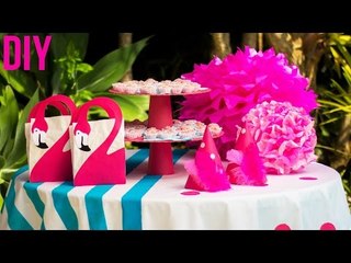 DIY DECORAÇÃO DE FESTA - FLAMINGO 