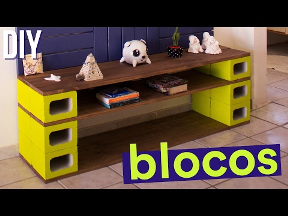 DIY - RACK BLOCOS DE CONCRETO | Reforma de Kitnet