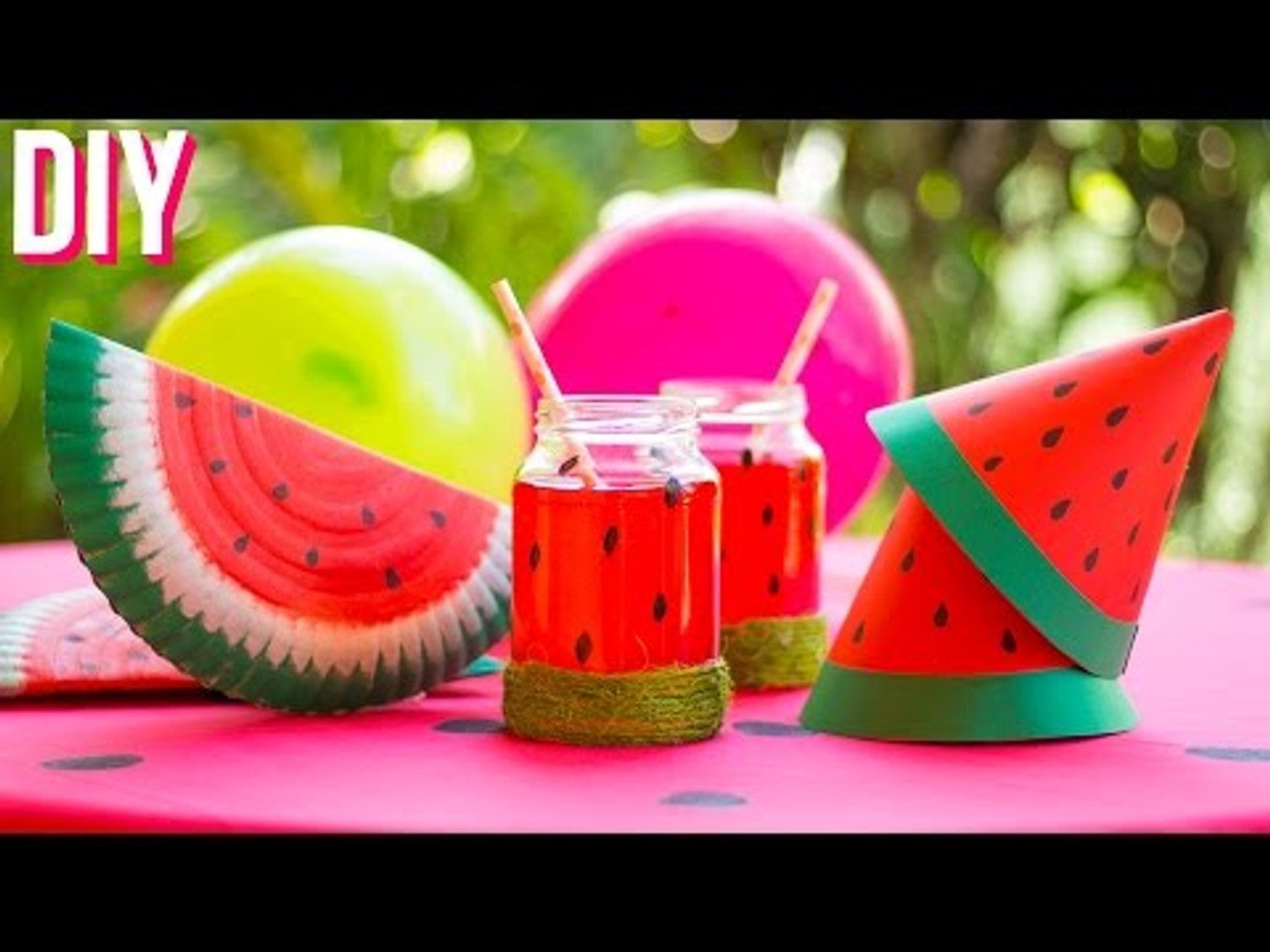 DIY DECORAÇÃO DE FESTA - MELANCIA