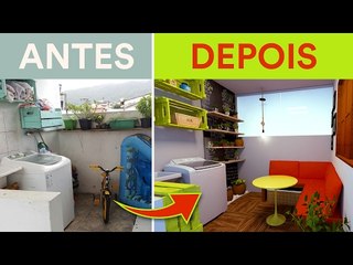 PROJETO VARANDA + LAVANDERIA em APENAS 6M² #DiycoreMinhaCasa