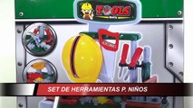 SET DE HERRAMIENTAS CON MESA ARMABLE DE JUGUETE PARA NIÑOS CONSTRUCTORES