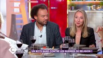 Audrey Lamy et Fabrice Éboué au dîner - C à Vous - 09/10/2017